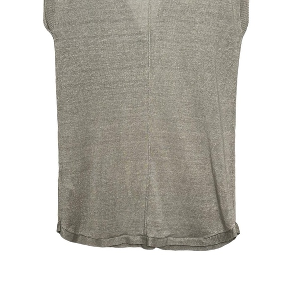 Truly by Part Two 100% nubby Linen Knit V-Neck Sleeveless Tunic Top L - Picture 6 of 14
